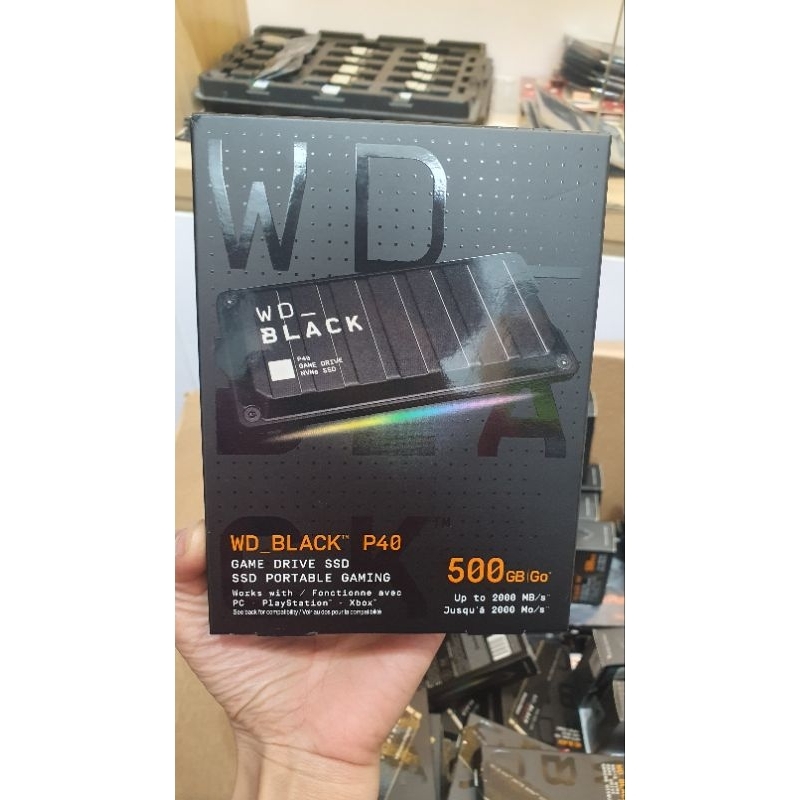 Ổ cứng di động SSD WD Black P40 500GB - 1Tb - 2Tb USB 3.2 Gen2x2 Type C - 2000MB/s - BH 36 tháng