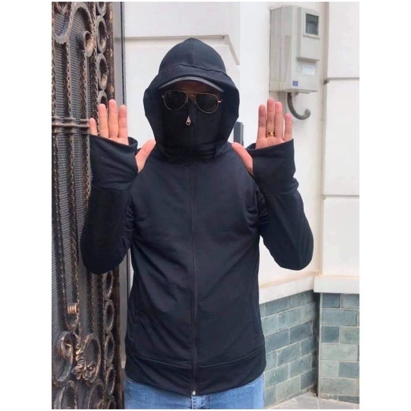 Áo chống nắng nam thông hơi 4 túi, 2 túi ngoài khoá kéo