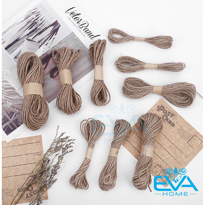 10 Mét Dây Bố Dây Thừng Dây Gai Trang Trí Handmade 2S 1.5mm