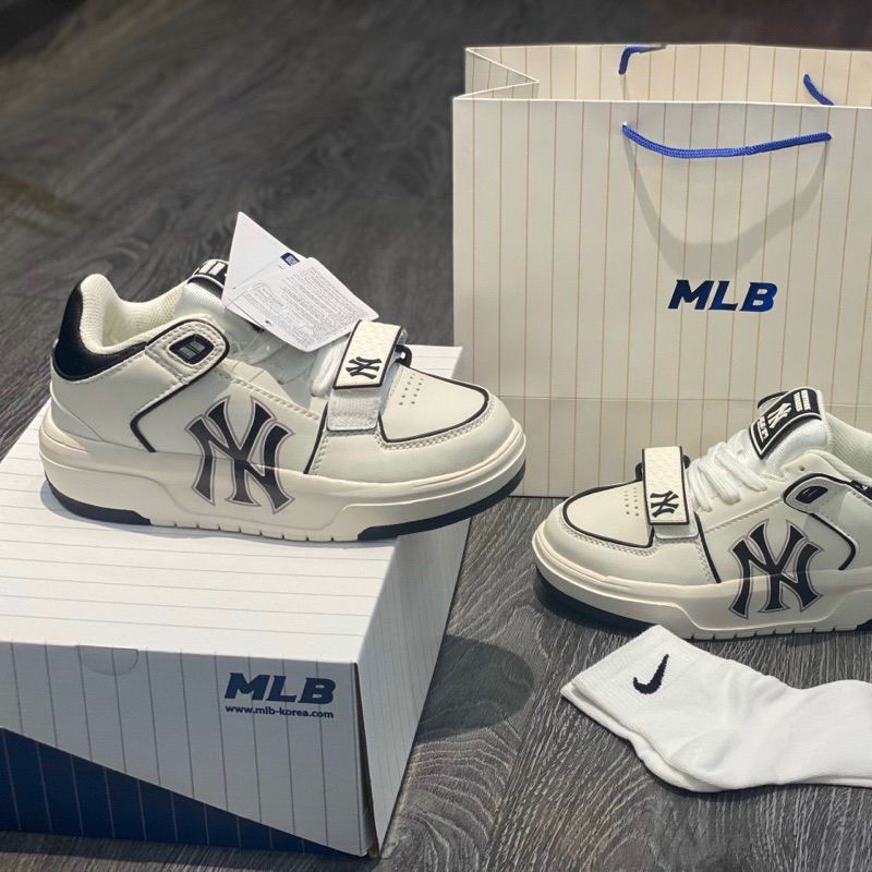 GIÀY M’LB CHUNKY LINER BLACK WHITE ĐAI DÁN SC