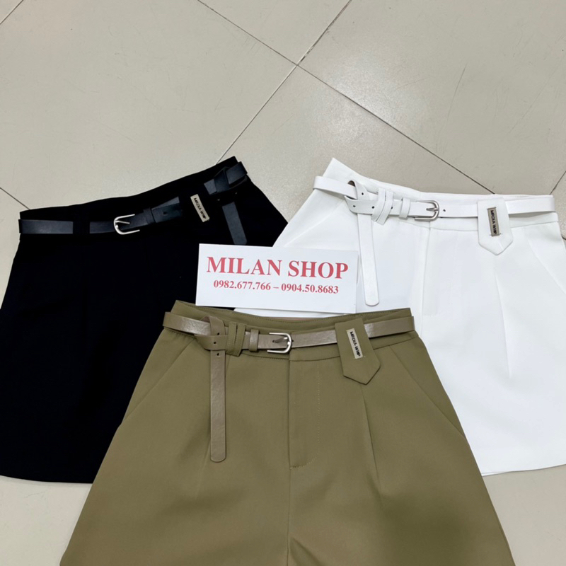 Quần short vải kèm đai new hot