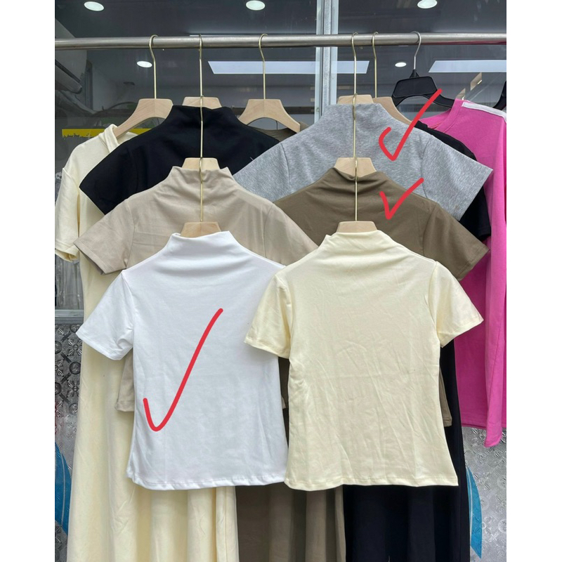 [NEW]ÁO TAY HẾN CỔ LEO CHẤT BOZIP SIÊU XINH