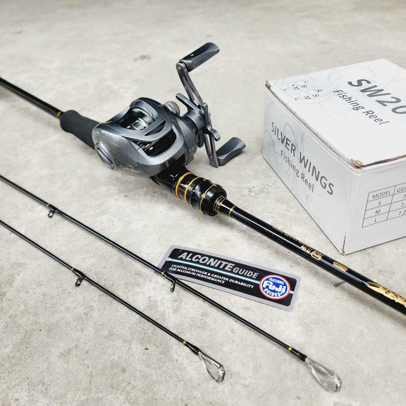 Bộ cần lure Bóng Đêm FishingFans 2 ngọn M/MH (kèm máy SW siêu mượt )
