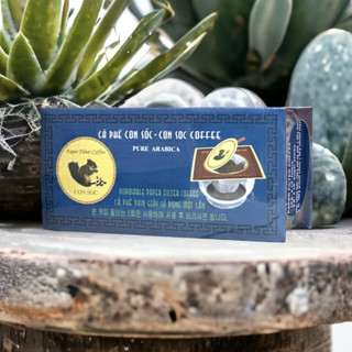 Cafe con sóc phin lọc hộp xanh