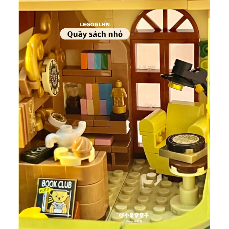 Đồ chơi xếp hình Legogi NHÀ CAFE GẤU Teddy Bear 1381 mảnh Inbrixx 881101 mô hình trang trí trưng bày decor quà tặng