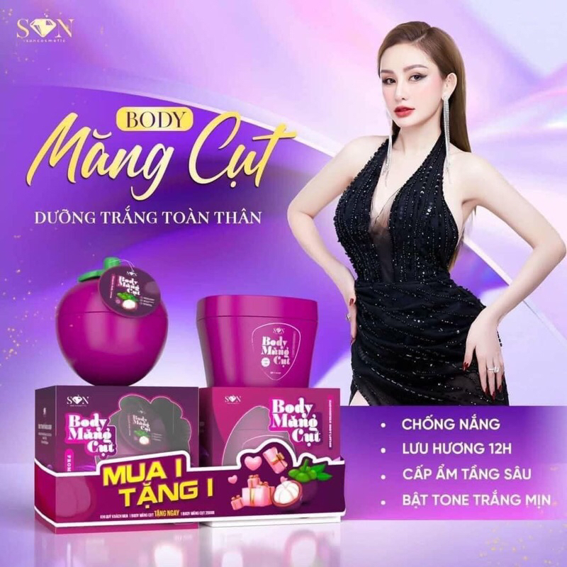 Body măng cụt- mua 1 tặng 1 hũ + 1 thẻ cào, trắng sáng sau 7-10 ngày sử dụng. SON GROUP, Cô Tiên miền Tây