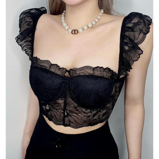  Bộ đồ lót nữ ,nội y nữ cánh tiên ren có gọng GIN Lingerie  thiết kế croptop 