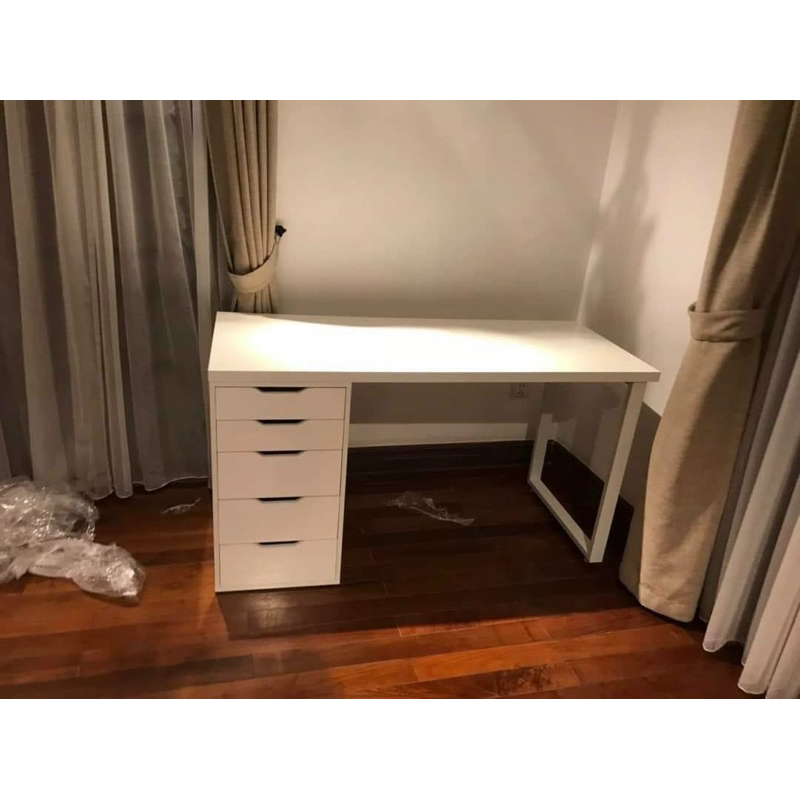 bàn làm việc Ikea, Bàn nhiều hộc tủ đựng đồ | BigBuy360 - bigbuy360.vn