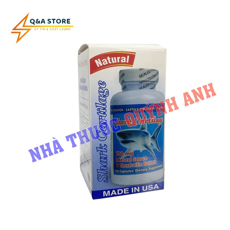 VIÊM UỐNG SHARK CARTILAGE 750MG HỖ TRỢ CHỐNG THOÁI HÓA XƯƠNG KHỚP