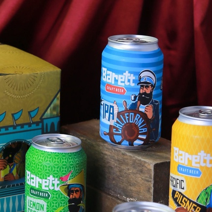 Bia BARETT set 6 lon vị IPA 330ml