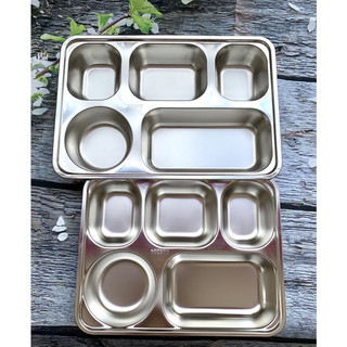 Khay đựng cơm đựng thức ăn inox 5 ngăn sâu lòng cao cấp