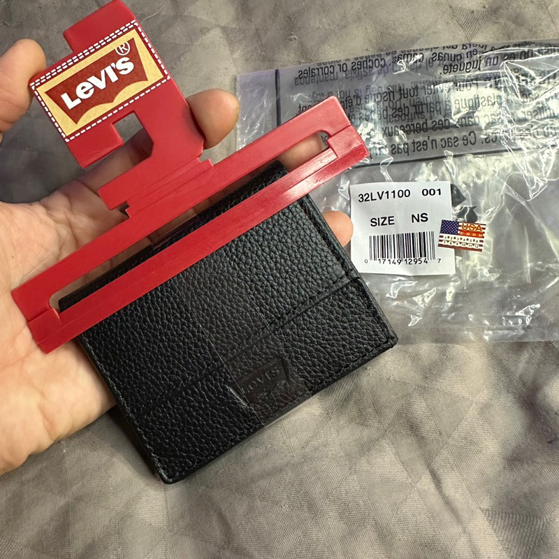 Ví da nam siêu mini đứng gập 3 Levi’s chính hãng nhập Mỹ