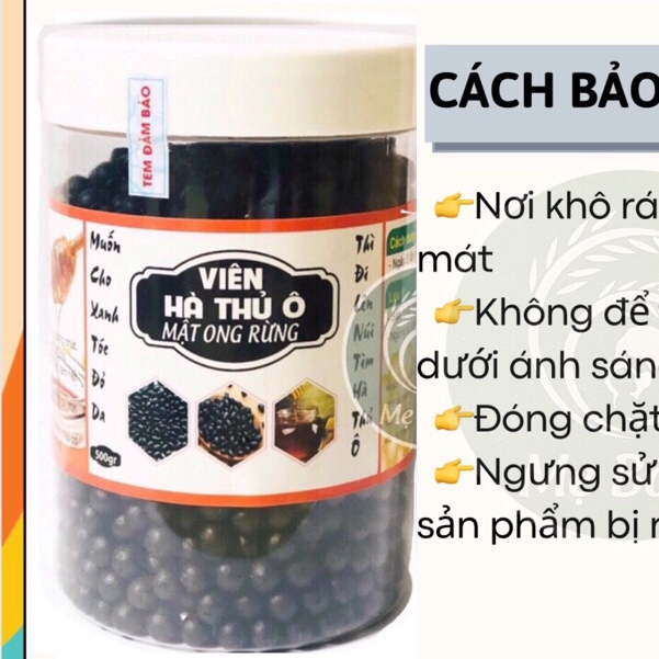 Viên hà thủ ô mật ong rừng hỗ trợ giảm tóc bạc, kích thích mọc tóc.