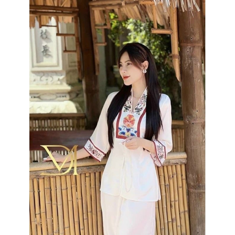 Bộ Lam LA HÁN Đi Chùa Gấm Viền Trung Hoa size từ 45 - 60kg