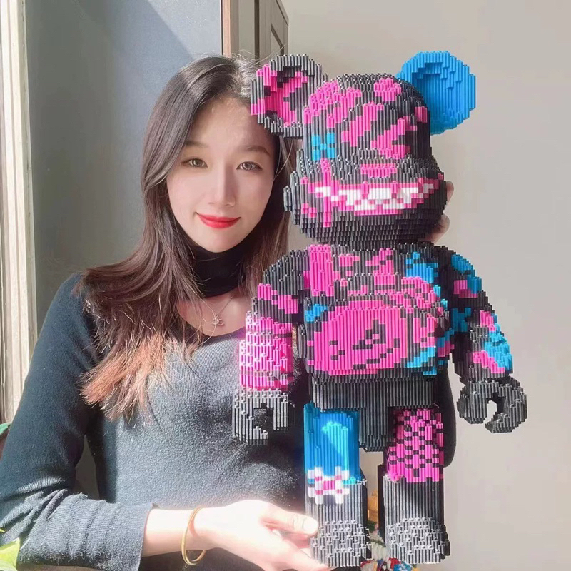 Lego Bearbrick (Hồng Đen)