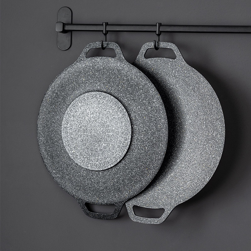 Chảo đá nướng chống dính Teppanyaki Hàn Quốc, dùng cho bếp gas và bếp cồn size 29, 33, 38 và 41cm