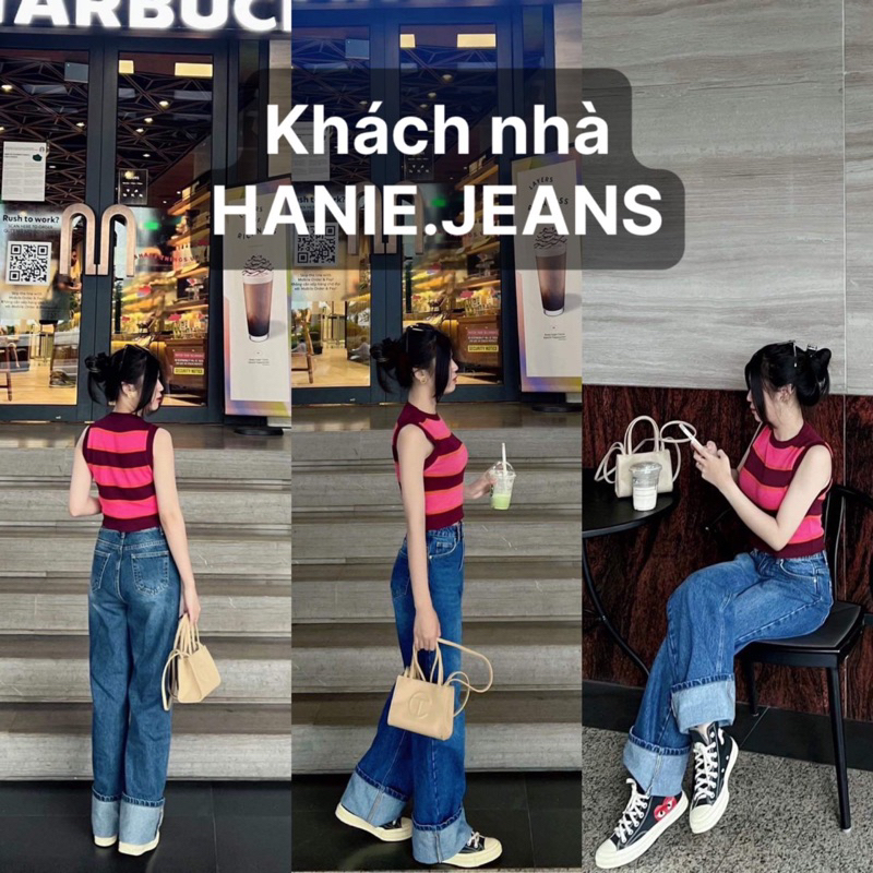 ẢNH THẬT- HÀNG CÓ SẴN - Quần Jeans Ống Suông Nữ MANGO & GAP Quần Jean Ống Suông, Ống Rộng Wash Trà Màu Xanh - Xanh đậm | BigBuy360 - bigbuy360.vn