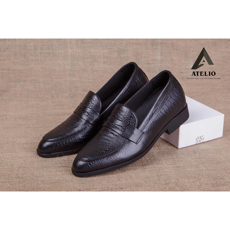 Giày lười tăng cao 7 cm da bò cao cấp, giày hot trend