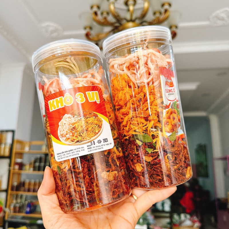 Khô 3 Vị Mix hộp 300gr  : KHÔ GÀ + KHÔ HEO + MỰC SỢI HẤP DỪA đo ăn văt ngon rẻ sài gòn │ Gia Lai market