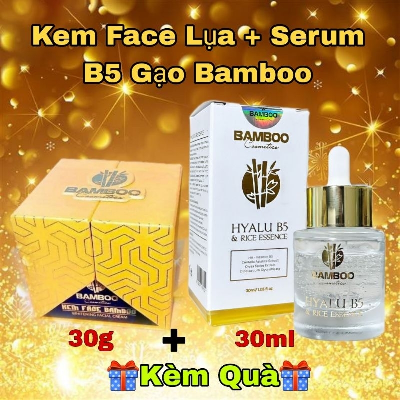 🔥New🔥COMBO KEM FACE BAMBOO & SERUM B5 BAMBOO, DƯỠNG TRẮNG PHỤC HỒI TÁI TẠO DA