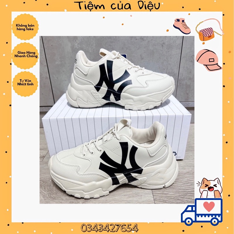 Giày MLB Chính Hãng, Giày Chunky MLB Đen 3ASHC101N-50BGS