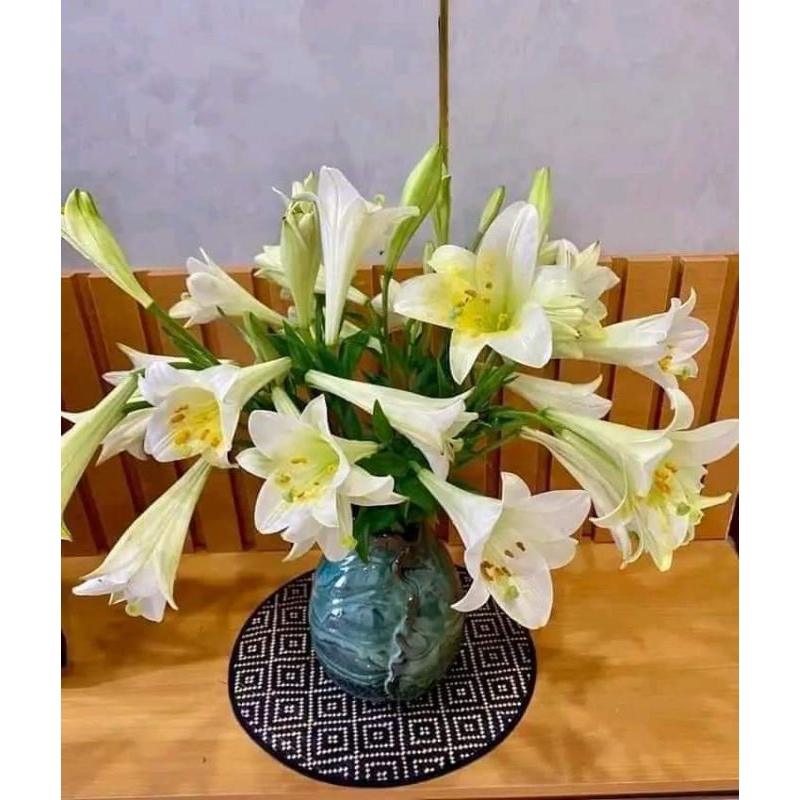 Lọ hoa dáng búp sen men lam hỏa biến