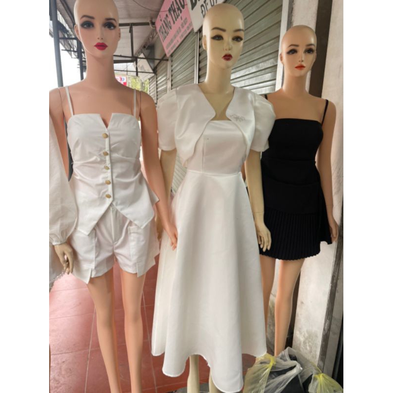 Sét váy tácta 2 chi tiết 2 màu đen trắng sang chảnh, xinh xắn đi tiệc, đi chơi, đi làm