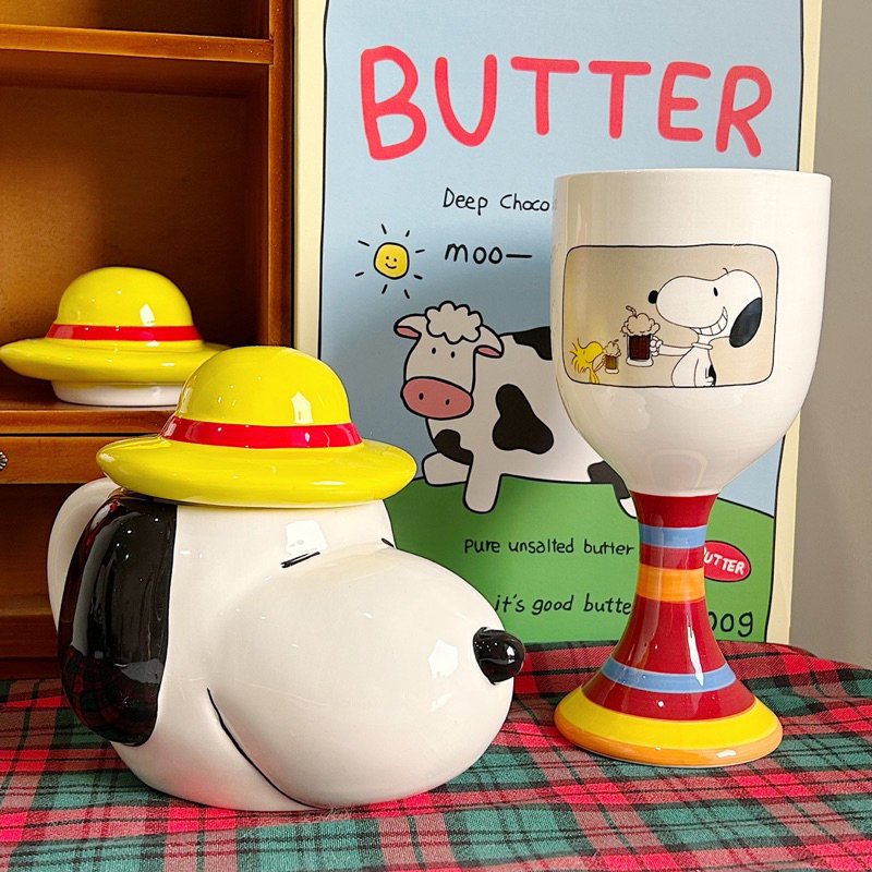 (Tự chụp/Có sẵn) Ly sứ Snoopy đội nón 3D