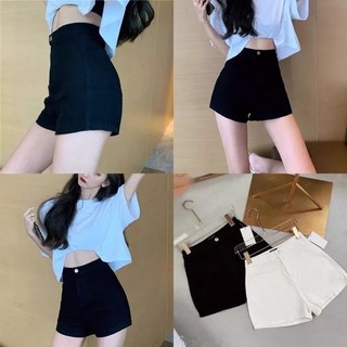 Quần đùi nữ ôm lưng cao, kaki, không túi