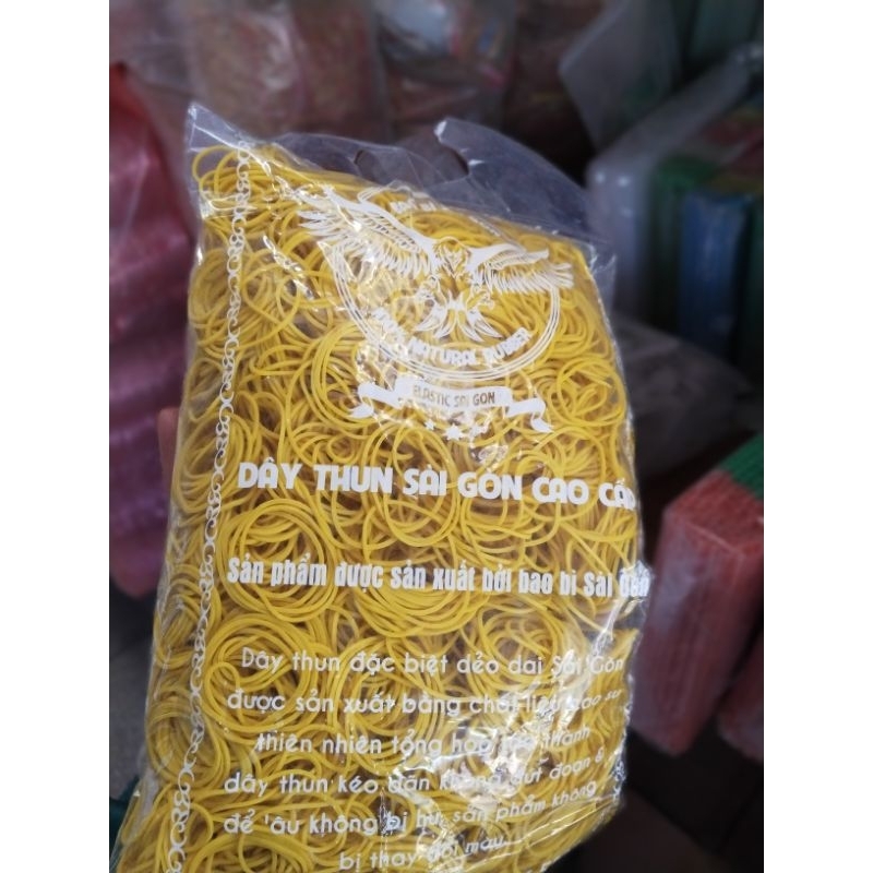 500 gram dây thun vàng cột bánh mì,dây thun xe co giãn tốt