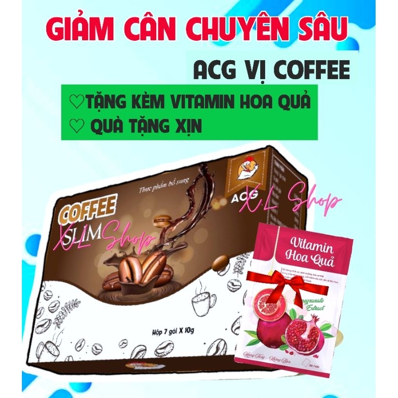COFFE GIẢM CÂN CẤP TỐC ACG DETOX TẶNG KÈM VITAMIN HOA QUẢ
