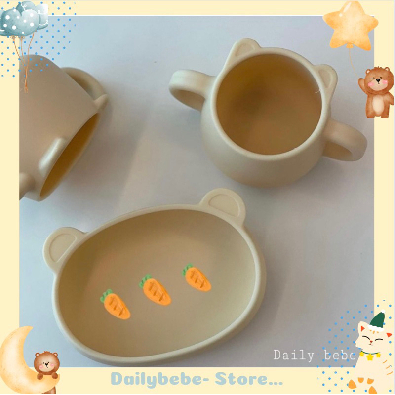 SET KHAY VÀ CỐC GẤU MODUI BLUEMAMA
