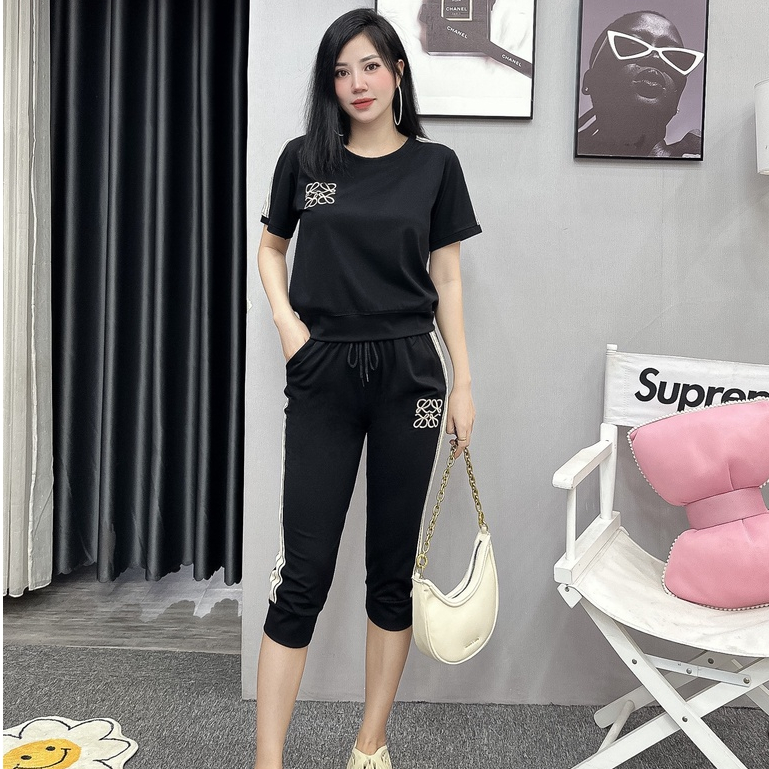 Bộ Đồ Thể Thao Ngố BIANA Set Bộ Áo Bo Gấu Kèm Quần Jogger
