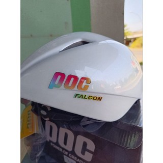 Combo 2 tem dán chữ poc, nón poc flacon