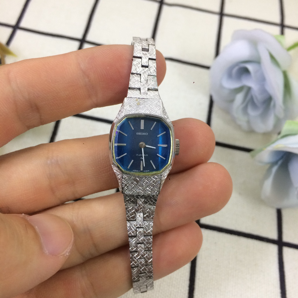 Đồng hồ nữ lắc Seiko cơ cót Nhật 17  Jewel