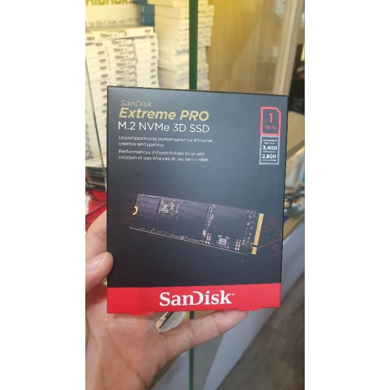 Ổ cứng SSD Sandisk Extreme Pro 1TB - M2 NVMe Gen3x4- Bảo hành 36 tháng