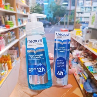 [Mẫu mới đủ bill] Sữa Rửa Mặt Clearasil 12H Waschgel Poren Reiniger 200ml hàng Đức