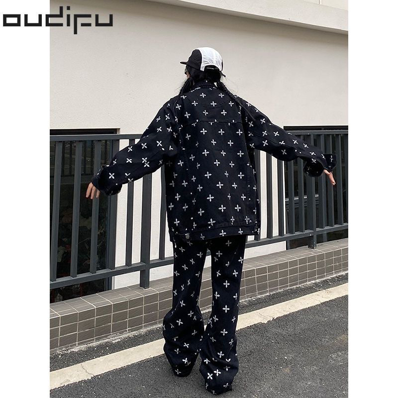 Set đồ denim SMFK màu đen cực chất NewArrrival 2023