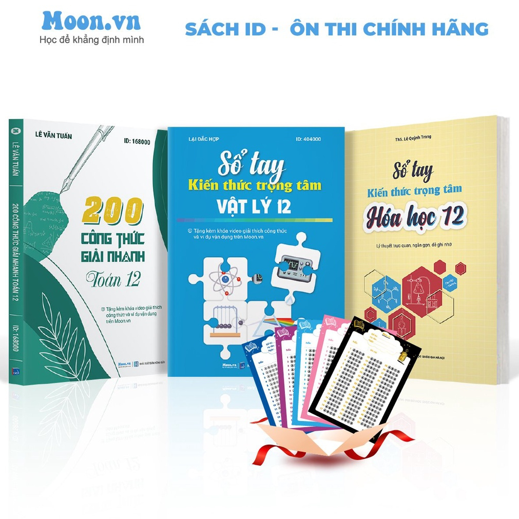 Combo 3 sách sổ tay kiến thức trọng tâm khối A môn Toán Lý Hóa | Sách ID