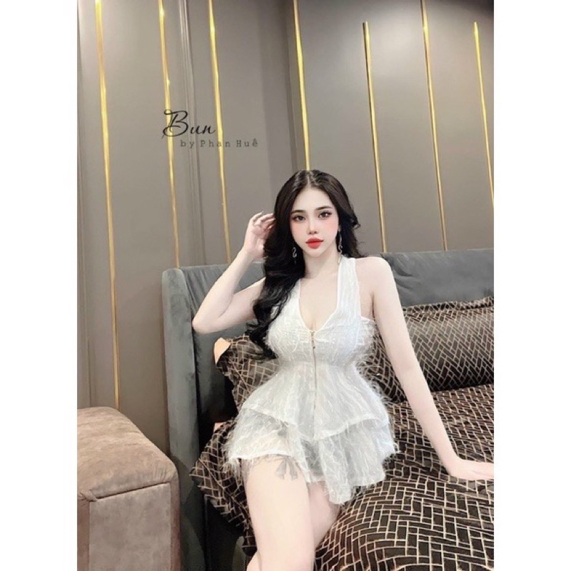 Set Bộ Áo 3 Lỗ Cổ V Sát Nách Ánh Lông Khoá Đồng Kèm Quần Short Đùi