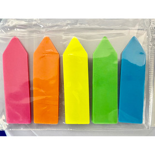 Giấy note ghi chú 5 màu mũi tên nhựa noname
