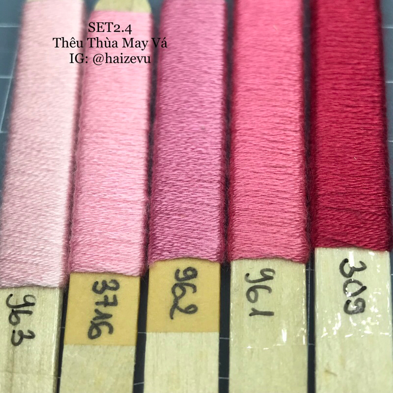 Chỉ thêu cotton airo tone hồng