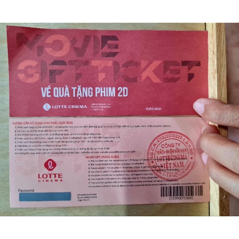 Vé xem phim 2D Lotte đặt trực tuyến được, hạn 31/8.