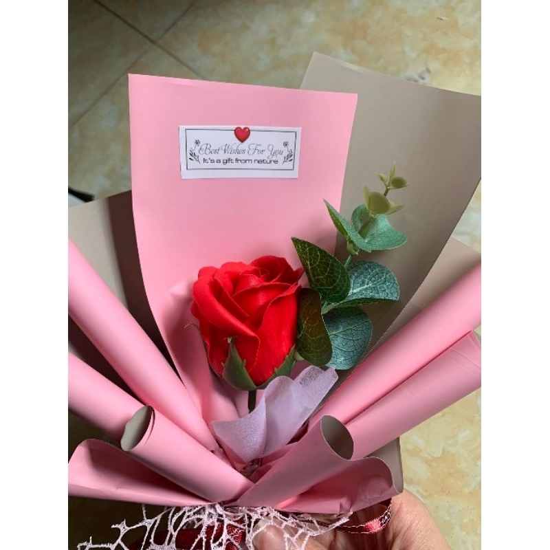 Tem dán hoa sáp, hoa tươi, quà tặng mỹ phẩm, đủ màu cán bóng chống nước, cắt dập sẵn