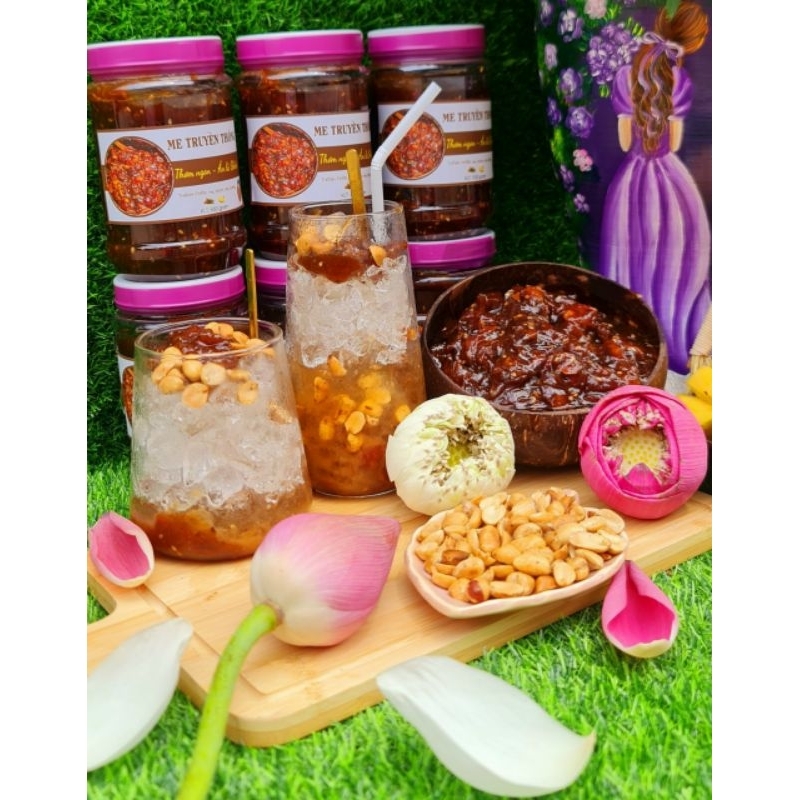 Đá me truyền thống - Me hạt cứng ngào khóm  Hộp 550g