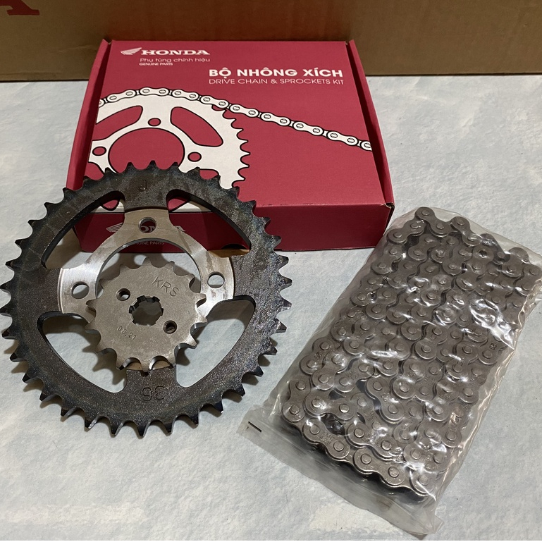 Bộ Nhông xích - Bộ nhông sên HONDA SUPPER DREAM 100, WAVE Anlpha đời Cũ. H0640KRS900