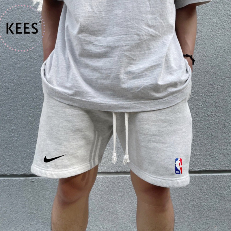 Quần Short Nba Basketball Nỉ - Vải Chất Cao Cấp QSN Xám