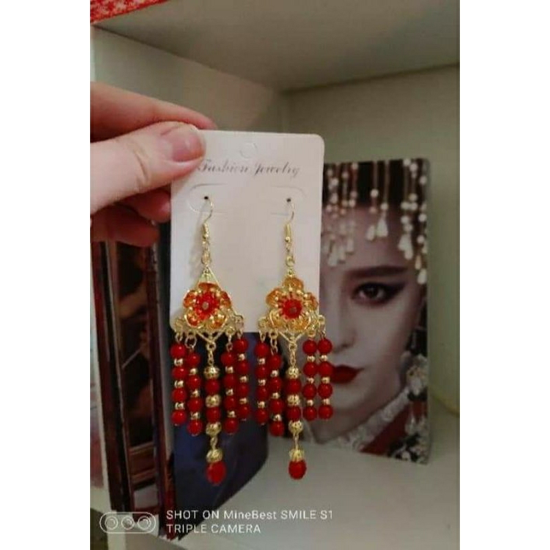 Đủ màu khuyên tai bông tai cổ trang lộng lẫy hầu thánh