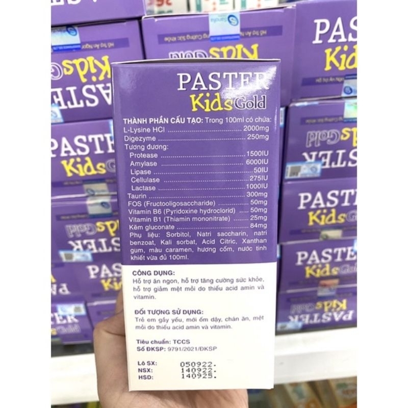 Siro ăn ngon PASTER KIDS GOLD giúp trẻ HẾT BIẾNG ĂN, tăng cường sức đề kháng