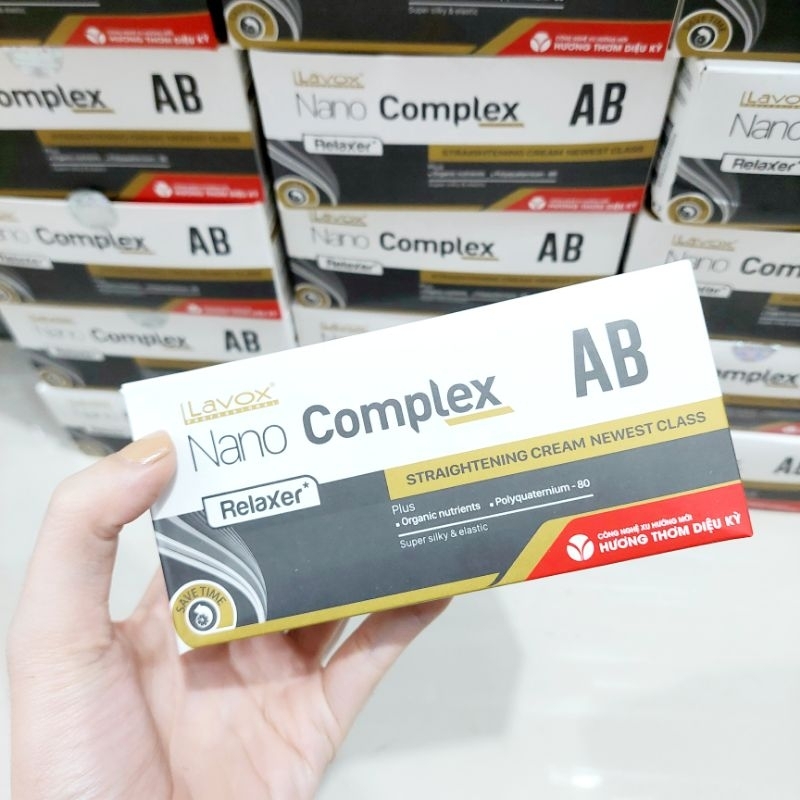 Kem duỗi tóc nhỏ tại nhà Lavox NaNo complex AB 150mlx2 siêu mềm mượt  công nghệ duỗi phủ bóng hàng chính hãng công ty.